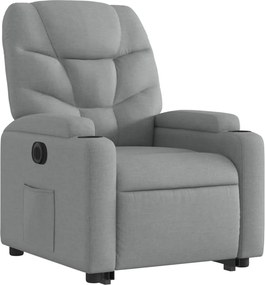vidaXL Πολυθρόνα Ηλεκ. Ανακλινόμενη Ανύψωση Αν. Γκρι Υφασμάτινη