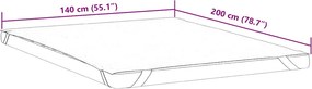 vidaXL Προστατευτικό στρώματος Λευκό 140x200 εκ. Αδιάβροχο
