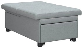 vidaXL Καναπές Κρεβάτι 3 σε 1 - Σχέδιο Pull-Out σε Ανοιχτό Γκρι Υφασμάτινο