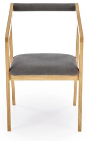 AZUL 2 chair, natural oak / grey