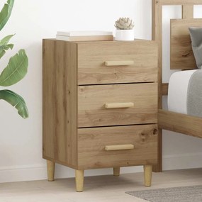 vidaXL Κομοδίνο artisan δρυς 40 x 40 x 66 εκ Επεξεργασμένο ξύλο