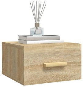 vidaXL Κομοδίνα Επιτοίχια Sonoma Δρυς 35 x 35 x 20 εκ.
