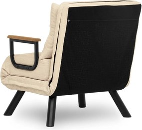 Πολυθρόνα Κρεβάτι - Sando Single - Χρώμα Cream - 175x60x60εκ