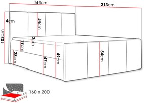 Επενδυμένο κρεβάτι Lars-Moustardi-160 x 200