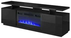 Έπιπλο Τηλεόρασης Με Φλόγα Led Eva Plus 162394899 180x40x56cm Black