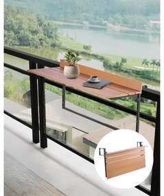 VEVOR Balcony Hanging Table 15 x 39 in Patio Railing Bar Table Adjusable
