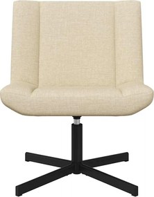 vidaXL Περιστρεφόμενη καρέκλα Κρεμ 63 x 75 x 76 εκ ύφασμα