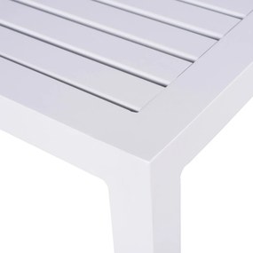 ΤΡΑΠΕΖΙ ΑΛΟΥΜΙΝΙΟΥ QIANA HM5402.01 ΛΕΥΚΟ 45x45x45,5Υ εκ.