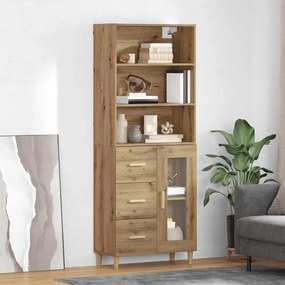 vidaXL Highboard Artisan Oak 69,5 x 34 x 180 εκ. Επεξεργασμένο Ξύλο