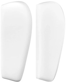 vidaXL Κεφαλάρι με Πτερύγια Λευκό 147 x 23 x 78/88 εκ. Συνθετικό Δέρμα