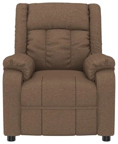 vidaXL Πολυθρόνα Μασάζ Ηλεκτρική Καφέ Υφασμάτινη