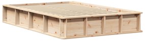 vidaXL Κρεβάτι με αποθηκευτικό χώρο 140 x 200 εκ από συμπαγές πεύκο