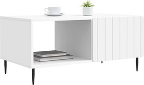 vidaXL Τραπεζάκι σαλονιού Λευκό 90 x 50 x 40 cm Επεξεργασμένο Ξύλο