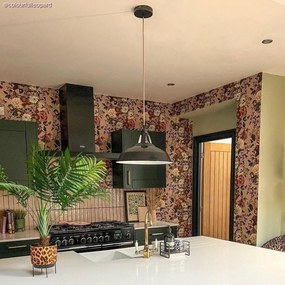 Harbour Καπέλο Καμπάνα E27 Μεταλλικό, 38 cm Διάμετρος Μαύρο