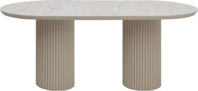 Τραπέζι Hazar Megapap Mdf χρώμα travertine - sandstone 180x90x77εκ.