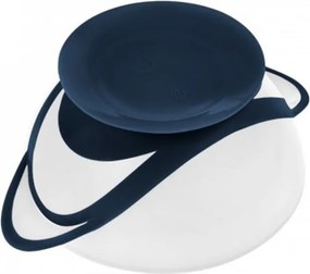 Φαγητοδοχείο & Κουτάλι (Σετ) 300ml Akuku White/Navy Blue A0503