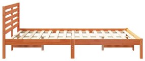 vidaXL Σκελετός Κρεβατιού Καφέ κεριού 140 x 220 cm Μασίφ ξύλο πεύκου