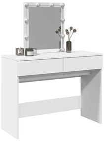 vidaXL Μπουντουάρ με LED Λευκό 100x40x130 εκ.