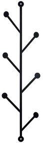 Κρεμάστρα Τοίχου 6 Θέσεων Rod 891TNL3110 25x94cm Black Wallity Μέταλλο