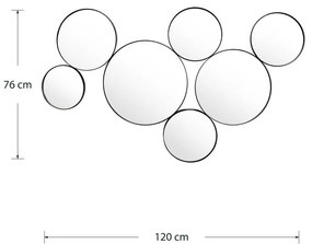 Καθρέπτης Sowel μαύρο 120x2x76εκ 120x2x76 εκ.