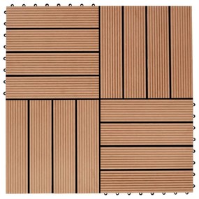 ΠΛΑΚΑΚΙΑ DECK 22 ΤΕΜ. ΧΡΩΜΑ TEAK 30 X 30 ΕΚ. 2 Μ² ΑΠΟ WPC 277801