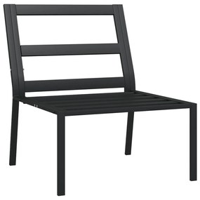 Καρέκλες Κήπου 2 τεμ. 60x74x79 εκ Ατσάλινες Μαξιλάρια Χρ. Άμμου - Μαύρο