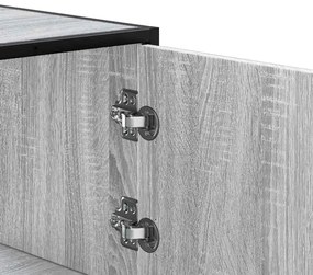 Highboard Grey Sonoma Κατασκευασμένο ξύλο και μέταλλο - Γκρι