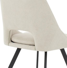 Καρέκλα Initiate pakoworld ύφασμα cream-πόδι μαύρο