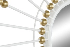 Τοίχο καθρέφτη Home ESPRIT Λευκό Χρυσό 80 x 2,5 x 80 cm