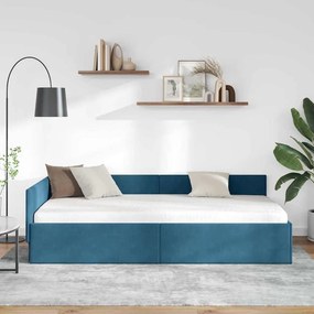 vidaXL Κρεβάτι Γωνίας Μπλε 80 x 200 cm Βελούδο