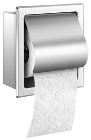 Χαρτοθήκη Εντοιχιζόμενη με Καπάκι W15xD7xH16 cm Inox Aisi 304 Sanco Toilet Roll Holders Pro 0850-A90
