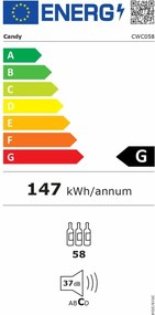 Συντηρητές Κρασιών Candy CWC058 Μαύρο