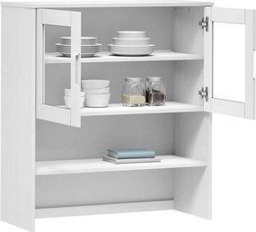 vidaXL Πάνω Μέρος Ντουλαπιού MOLDE Λευκό 90x35x100 εκ. Μασίφ Πεύκο