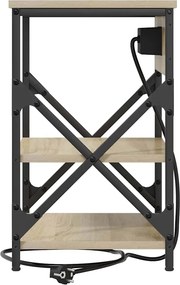 vidaXL Κομοδίνο 2 τεμ. Δρύς Sonoma 41 x 31 x 51 εκ. Επεξεργασμένο Ξύλο