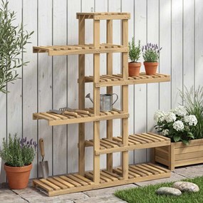 vidaXL Βάση φυτών Λευκός Χρωματισμός 93 x 25 x 114,5 εκ.