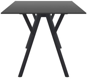 MAX ΤΡΑΠΕΖΙ 180X90Χ74εκ. BLACK LAMINATE 12mm