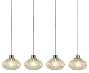 Φωτιστικό Οροφής - Ράγα 77-3742 SE331530-04 Adele Congac Glass Homelighting Glass