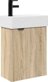 vidaXL Μονάδα μπάνιου με βρύση Sonoma Δρυς 45,5 x 22,5 x 84 εκ