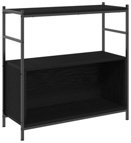 vidaXL Βιβλιοθήκη Μαύρη Δρυς 80x30x78,5 εκ Κατασκευασμένο Ξύλο