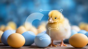 Intra Συλλεκτικό Ξύλινο Παζλ Plywood 4mm - Πασχαλινό νεοσσό και αυγά Σε Ξύλινο Κουτί - Διαστάσεις: 10x10 cm – 25 κομμάτια