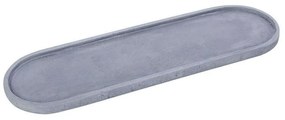 Διακοσμητική Πιατέλα Οβάλ TZU105 49x15x2cm Light Blue Espiel Cement