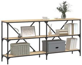 vidaXL Τραπέζι Κονσόλα Sonoma Δρυς 160x30x75 εκ. Επεξ. Ξύλο/Σίδηρος