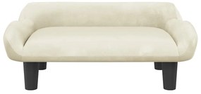 vidaXL Κρεβάτι Σκύλου Κρεμ 70 x 40 x 24 εκ. Βελούδινο