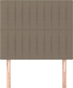 vidaXL Κεφαλάρι Κρεβατιού Μπεζ 100x5x118/128 εκ. Ύφασμα