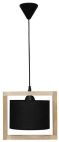 Φωτιστικό Οροφής Μονόφωτο Heronia HKF-03 14-0213 Wood/Black