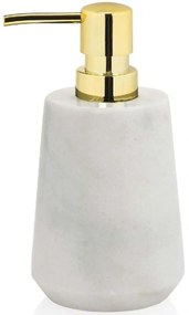 Δοχείο Κρεμοσάπουνου Marble AH-BA69134 Φ8,5x17cm 140ml White Andrea House Μάρμαρο