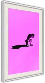 Αφίσα - Monkey on Pink Background - 20x30 - Μαύρο - Χωρίς πασπαρτού