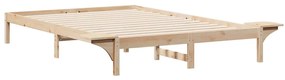 vidaXL Κρεβατοκάμαρα με Πλαϊνά Τραπέζια Φυσικό 160 x 210 cm
