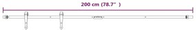 vidaXL Μηχανισμός Συρόμενης Πόρτας Μίνι Λευκή 200 εκ. Ανθρακοχάλυβας