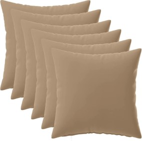 vidaXL Κάλυμμα Μαξιλαριού 6 τμχ. HEERLEN Taupe 35 x 35 cm Πολυεστέρας